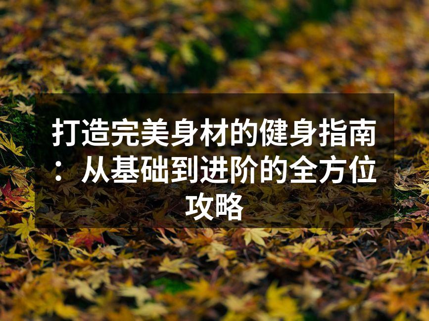 打造完美身材的健身指南：从基础到进阶的全方位攻略