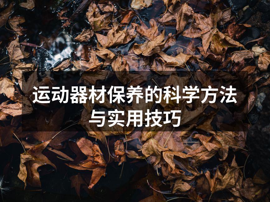 运动器材保养的科学方法与实用技巧